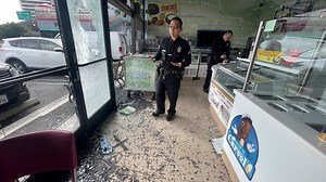 Carvel ice cream shop in Westwood looted