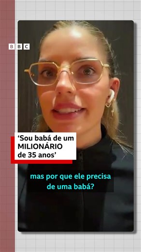 O que faz uma babá de milionário? 💰 Nas redes, Giuliana Passarelli se define como babá de milionário. Ela trabalha como assistente pessoal de um empresário de 35 anos, resolvendo tudo o que ele não quer ou não tem tempo de fazer. O perfil de Giuliana no TikTok já soma mais de 5 milhões de curtidas mostrando os bastidores dessa rotina. 'Sabe aquele ditado de que todo mundo tem as mesmas 24 horas? É mentira. Ele tem as minhas 24 horas também', brinca Giuliana. #BBCBrasil #Rico #Comportamento #Mil