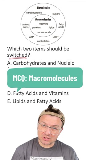 MCQ: Macromolecules #biology #biochemistry #macromolecules #stem #science