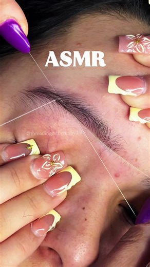 That tiny pluck sound = instant tingles 🧵 #asmrrelax #satisfyingvideo #browgamestrong #fypシ゚viral #cejaconhilo