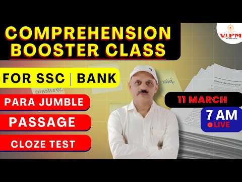 Master Comprehension Tricks for SSC CGL & Banking Exams 11 March 2025 | Daily Classes with Ajit Sir