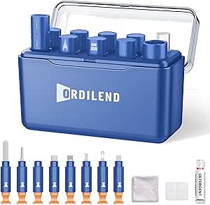 iPhone Cleaning Kit for Charging Port Cleaner, Multi-Tool iPhone Cleaner Repair Lightning Cables, Phone Cleaning Kit for iPhone,i Pad,Connectors, Speaker, Airpod Cleaner Kit, Dark Blue
