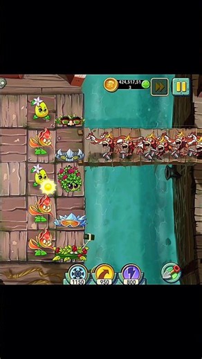 PVZ2 gameplay | 5 Blaze Leaf Plant+spikes Plant vs 60 animal zombies #shorts #pvz #pvz2 #pvzgameplay