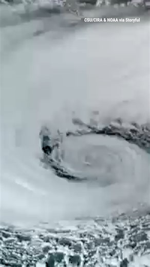 Satellite imagery captured an incredible view of a "bomb cyclone" strengthening and approaching the West Coast on Tuesday. | The Weather Channel