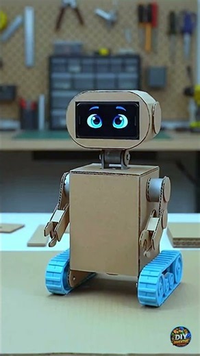 DIY Cardboard Smart Robot with Digital Animated Eyes 🤖👀 | Creative Robotics Project