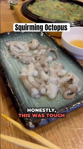 I ate live octopus tentacles. Korean food challenge