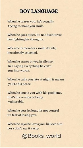 Boy Language Explained | Signs He Loves You Without Saying It