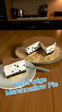 The Fluffiest Marshmallow Pie Ever! | Rich Hot Fudge Layer + Creamy Clouds Inside | #nobake