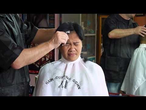 Girl clippers zero buzz cut