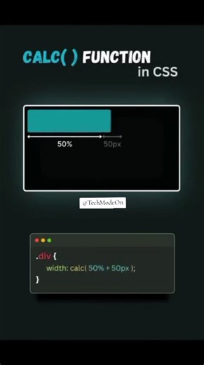 Best CSS Function for Responsive Design | calc() Tutorial #shorts