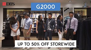 38K views · 172 reactions | G2000 is having an islandwide end of season sale with discounts of up to 50%! What's more, DBS/POSB cardmembers can enjoy an additional 15% off with a minimum purchase of 3 items. | TheSmartLocal.com | Facebook