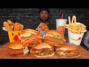 (ASMR) BURGER KING MUKBANG