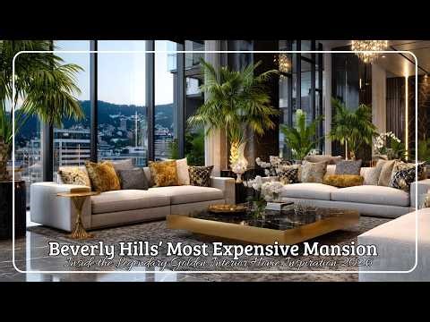 World’s Most Luxurious Mansion Tour ✨ Beverly Hills Golden Interior Design