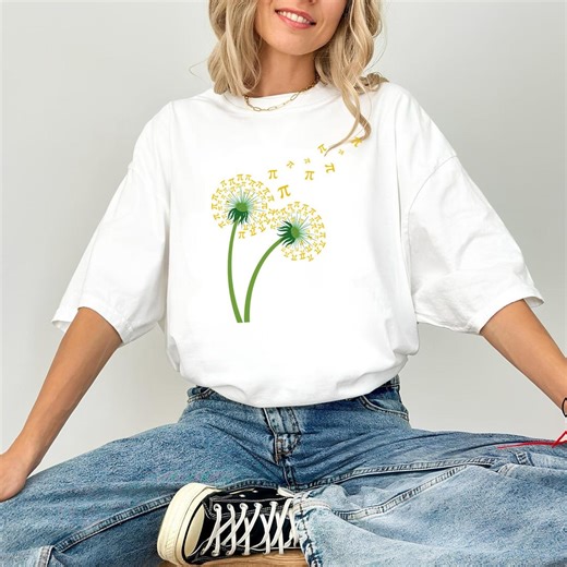 Pi Day Math Teacher T-shirt, Funny Dandelion Pi Symbol Graphic Tee Gift - Etsy