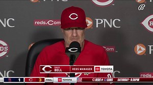 3.7K views · 91 reactions | Manager David Bell said the starting pitching for the Reds has been great and has a chance to get better. He also said Fernando Cruz's ability to go out for an extra inning was the "key to the game today" for the Reds. He said Lucas Sims was ready for the challenge. | FanDuel Sports Network Cincinnati | Facebook