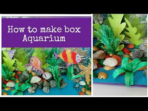 Shoe Box Aquarium | Aquarium for School Project I How to make Fish Aquarium using box