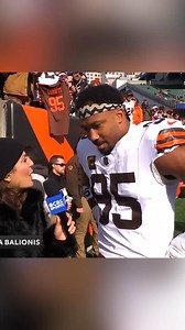 Myles Garrett was direct in his pregame interview. He wants to go out and dominate. 🎥 | Browns Hive