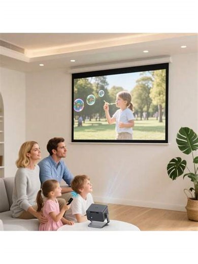 Fabulcozy 84 Zoll motorisierte Projektionsleinwand, elektrische Projektionsleinwand im 4:3-Format, 171 x 130 cm (L x H), automatische Wand- oder Deckenmontage für Heimkino und Business | SHEIN