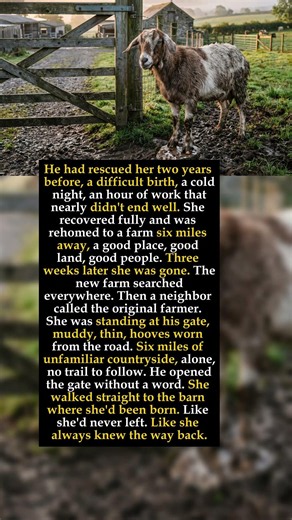 The Goat That Walked 6 Miles to Find the Farmer Who Saved Her 🐐❤️ #truestory #viral #emotionalstory