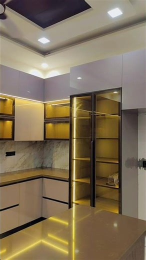 Small Space Modular Kitchen Design | Smart Kitchen Setup #kichen