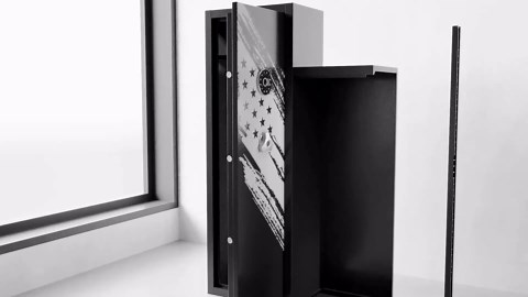 KAER 8-10 Gun Safe, Large Gun Safe for Rifles and Pistols, Quick Access Home Gun Rifle Safe and Storage Gun Locker Cabinet with 4 Pistol Pouches and Removable Shelf for Shotgun, Firearm, Ammo