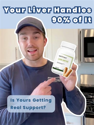 🔵 Most toxins are processed by the liver first — and late nights, long hours, and after-work drinks can quietly add pressure. 🧡 Nature Span Liver Detox features patented Siliphos® Milk Thistle with Phytosome® technology, designed for enhanced absorption compared to regular milk thistle. Paired with DHM and choline to help support liver metabolism and overall liver wellness. Two capsules a day for steady, daily care. #NatureSpan #LiverSupport #DailyWellness #FamilyHealth | Nature Span