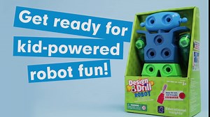 Educational Insights Design & Drill Robot - Construction Toys & Tools for Kids, Robot Toy Building Sets, Kids' Tool Set with Working Screwdriver, Take Apart STEM Set, Gifts for Boys & Girls Ages 3+