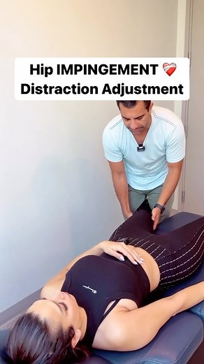 Distraction and manipulation of the hip or femoral-acetabular (FA) joint. Distraction of the hip joint can help relieve a lot of pressure and pain in the anterior hip, groin, lateral hip and lower back. It can also lead to increased hip mobility and decreased impingement. #hipjoint #hipjointsmobility #jointmobility #groin #manipulation #distraction #hippain #groinpain #acetabulum #impingement #hipimpingement #femoroacetabularimpingement #femoroacetabular | Dr. Soroush Khoshroo