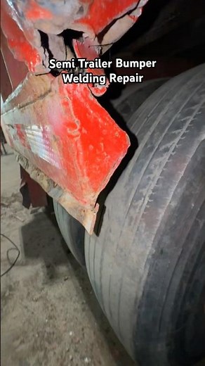 bumper repair for a pusher trailer #shorts #welder #welding #welds #repair #dualshield #semi #weld
