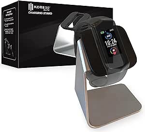 KORE 2.0 Elite Smartwatch Charging Stand - Aluminium Charging Watch Stand for Kore 2.0 Fitness Tracker l Sleek, Non-Slip Heart Rate Monitor Watch Holder Stand l Great Night Stand Accessories