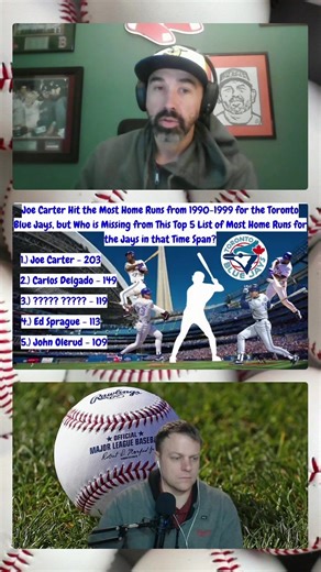 Who hit the 3rd most home runs for the Blue Jays in 90s? #mlb #baseball #sports #bluejays #trivia #toronto | Rounding Third Baseball