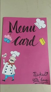 Beautiful menu card❤ design for beginners#shorts#like