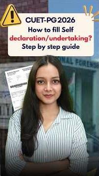 How To Fill a Self Declaration/Undertaking in Admit Card? CUET PG 2026 💯🔥#cuetpg2026 #priyanshijain