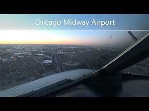 Airbus A319 Pilot's view Landing at Chicago Midway KMDW