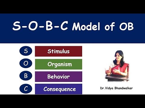 SOBC Model with Examples Stimulus Organism Behaviour Consequences OB Model