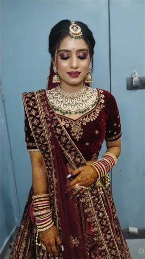 bridal makeup & unique beauty art 🤩 #bridalmakeup #dulhanmakeup