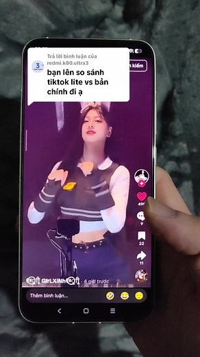 So sánh TikTok Lite và TikTok trên K80 Ultra