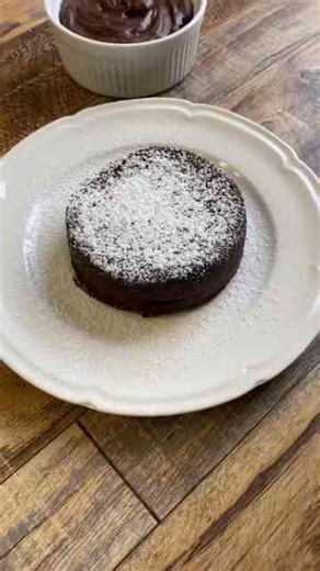 The easiest chocolate lava cake ever no eggs needed