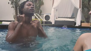 Friends having fun in a swimming pool - Free Stock Video