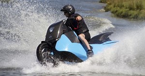This Amphibious Motorcycle Turns Into a Jet Ski Once It Hits the Water - Maxim