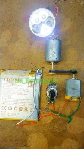 Generate electricity with dynomo gear Dc motor.New Invention