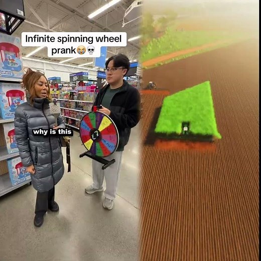 Infinite spinning wheel prank😭this had me in tears