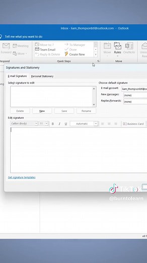 How to add a SIGNATURE in Outlook [Quick Tutorial] #microsoft #outlook #outlooktutorial #quicktutorial🔥 #signature #outlooktips