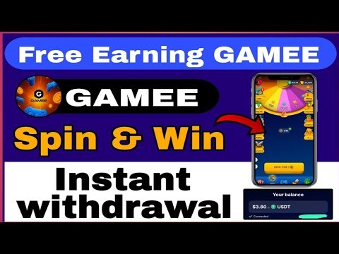 Spin & Win USDT | GAMEE Free Earning App | Instant Withdrawal Proof