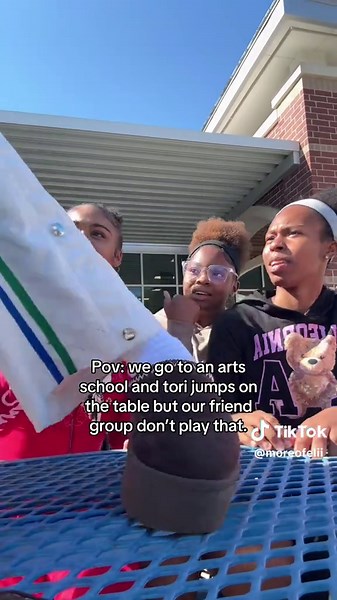 A jump was had. #relatble #viral #fyp #xyzbca | Tori Jumping On Table