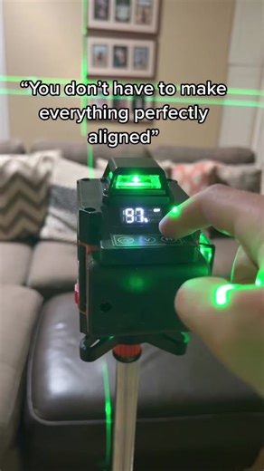 I use this laser level on everything #handyman #buildersoftiktok #construction #toollover #intice