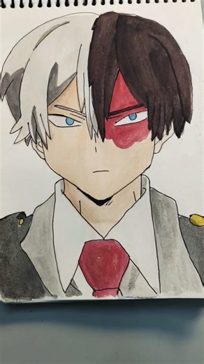 Shoto Todoroki Drawing. #shorts #anime