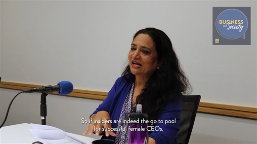 1.2K views · 12 reactions | In this episode of Business and Society, Michigan Ross Professor Aparna Joshi discusses her research on women CEOs of Fortune 500 companies and the factors that have impacted their success in those roles. Listen to the full podcast: https://myumi.ch/Xy1nJ | Ross School of Business | Facebook