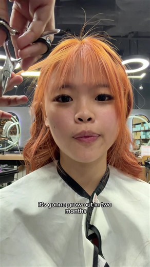 can u tell i filmed this voiceover in the toilet #bangkok #hair #salon | bangs