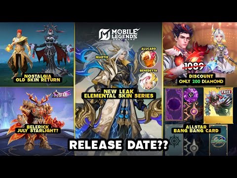 NEW LEAK ELEMENTAL SKINS, OLD SKINS RETURNING, BELERICK JULY STARLIGHT - Mobile Legends